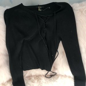 Long sleeve cross top